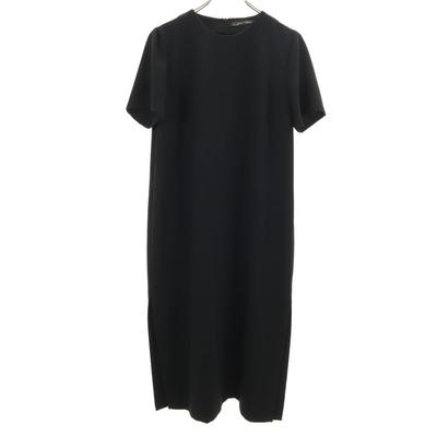 ZARA WOMAN сделано в Японии Платье с коротким рукавом Длинное L черный Женский Б/у