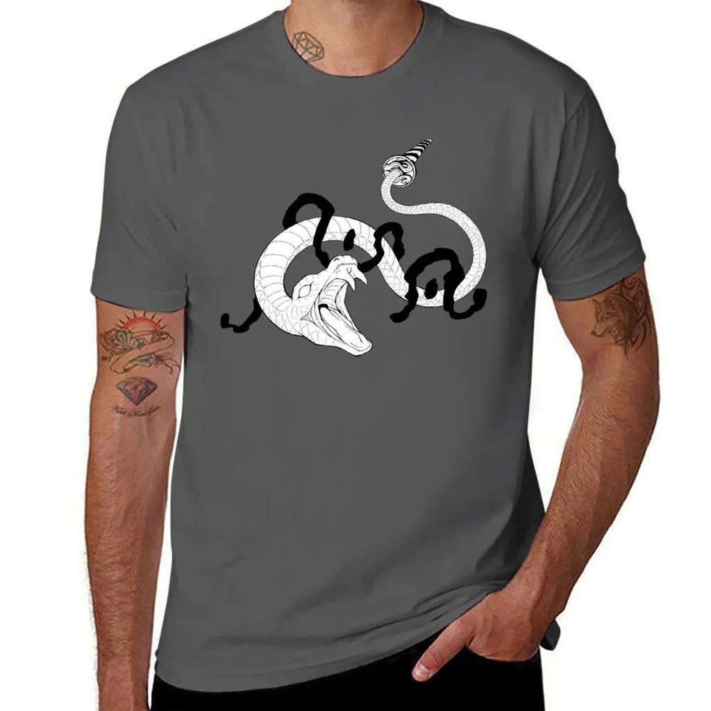 Snake breathing sword T-Shirt anime t shirts T-shirts oversize quick-drying Clothing Men's cotton t-shirt