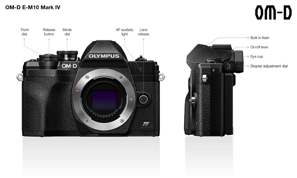 OLYMPUS Беззеркальная камера MarkIV body черный однообъективный OM-D E-M10