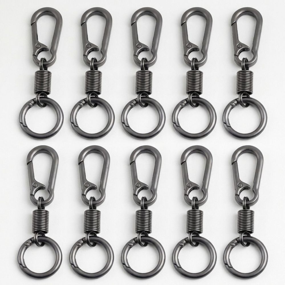 10pcs Anti-Theft Key Ring Clip Multi-Functional Spring Carabiners Portable Metal Keychains Luggage
