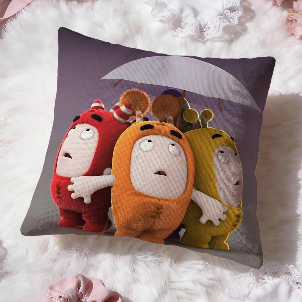 Милая Мультяшная Наволочка O-Oddbods Премиум Комфорт Двусторонняя Наволочка - Дизайн Два в Одном для Любой Комнаты и Салона Автомобиля