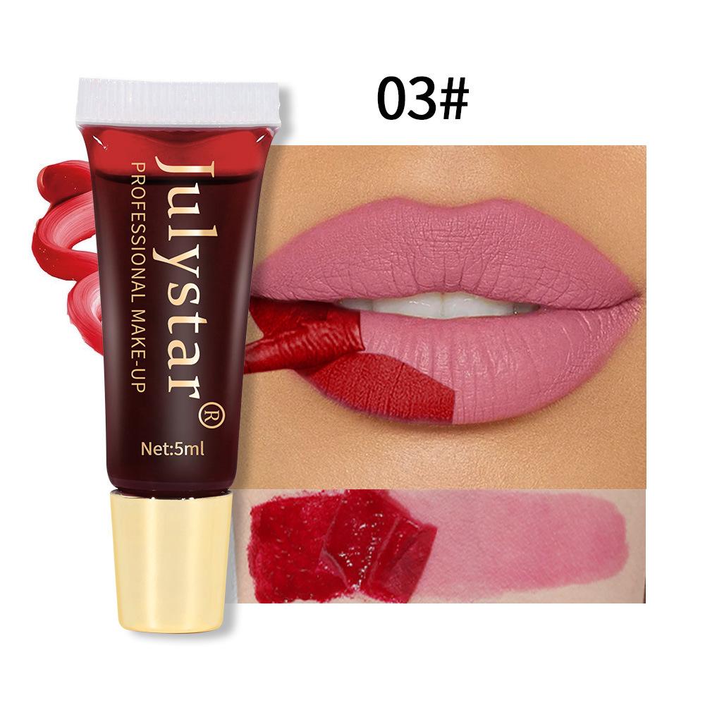 Tear Lip Glaze, матовая матовая поверхность, чтобы оставить фоновый цвет, краска для губ Tear Lipstick Makeup