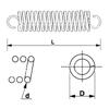 1PCS Pilates Allegros 2  Reformer Spring Pilates Reformer Music Wire Steel Tension Spring  With Hook