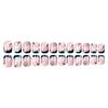 French Style Glossy Flower Nail Tips 24 Pieces Lightweight Comfortable Wear for Daily