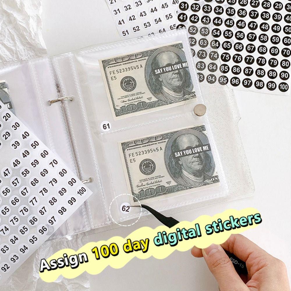 Устойчивый к разрывам 100-дневный конверт Challenge Binder Loose Leaf Mini Budget Binder Notebook Adult