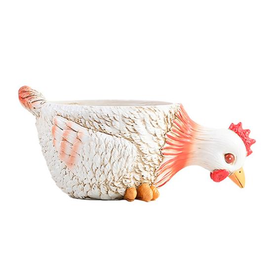 Горшок для суккулентов в виде петуха, креативная форма, прочная конструкция, большой размер, многоцелевой садовый горшок для цветов, декор