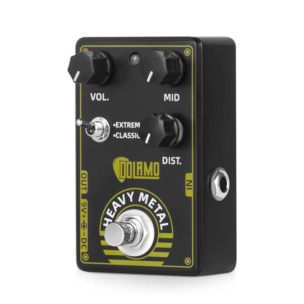 Dolamo Heavy Metal Guitar Effects Pedal High Gain Distortion Volume/Mid DC 9V 6.35mm Input/Output