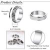 stainless steel ring ring Compatible with metal allergies men's unisex rotatable 4 piece set star moon simple adult cool Popularity boyfriend