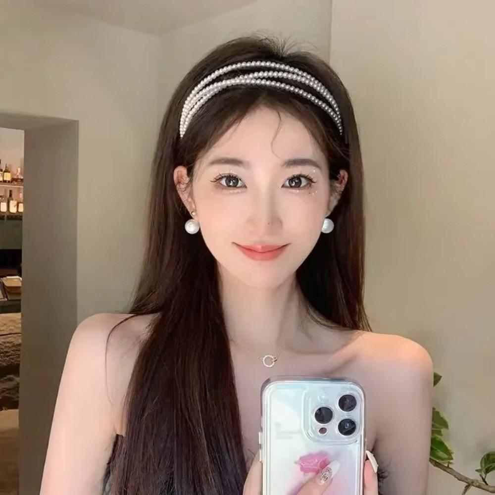 Luxury Women Headbands Pearls Party Headpiece Wedding Bridal Hairbands Head Hoop Gift