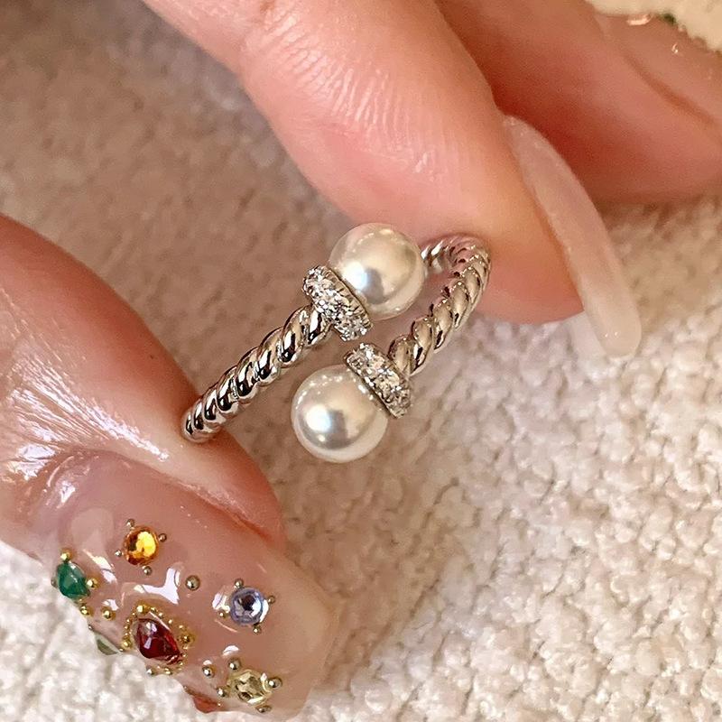 Элегантные Простые Женские Кольца Регулируемое Кольцо Мода Легкая Роскошь Чувство Высокого Класса Кольцо на Указательный Палец Индивидуальность Нишевый Дизайн Чувство Ручной Ювелирии