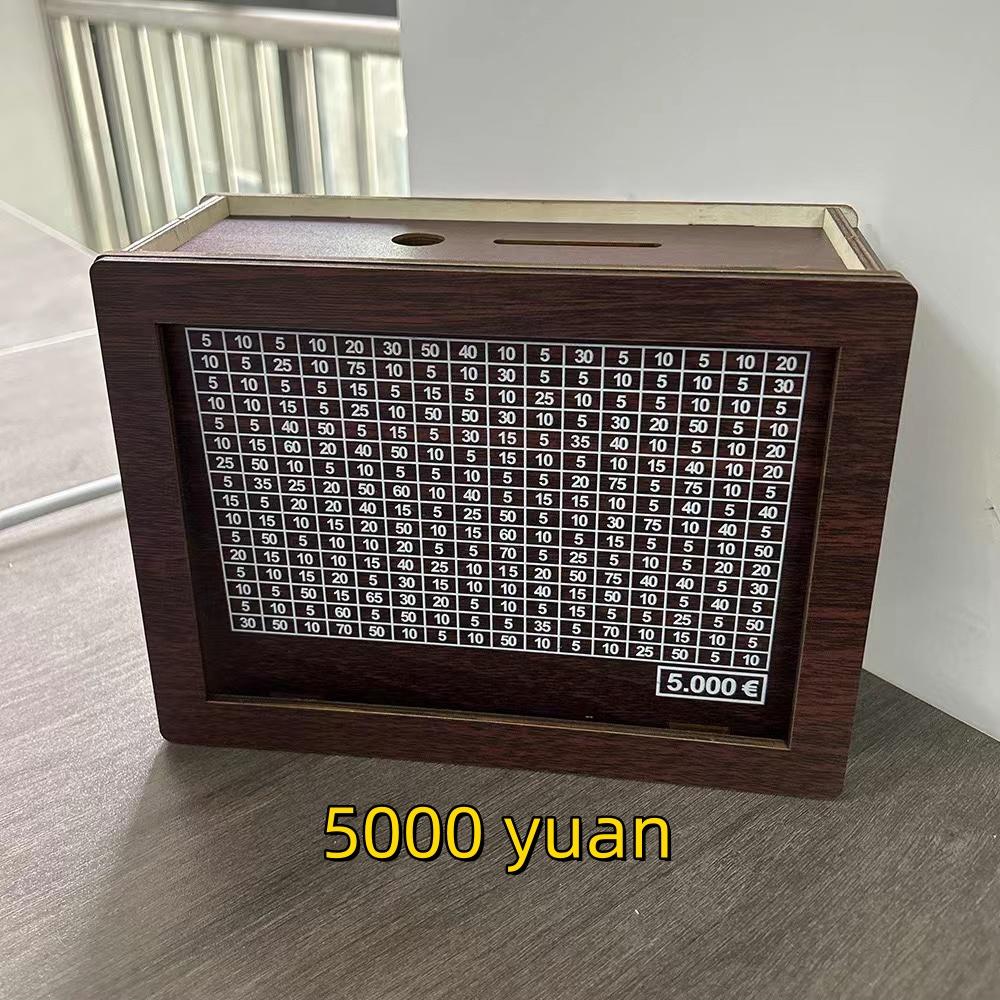 Копилка для денег номиналом 1000/2000/3000/5000/10000 евро, настольная деревянная банка для сбережений, украшение, план сбережений, можно хранить валюту и монеты