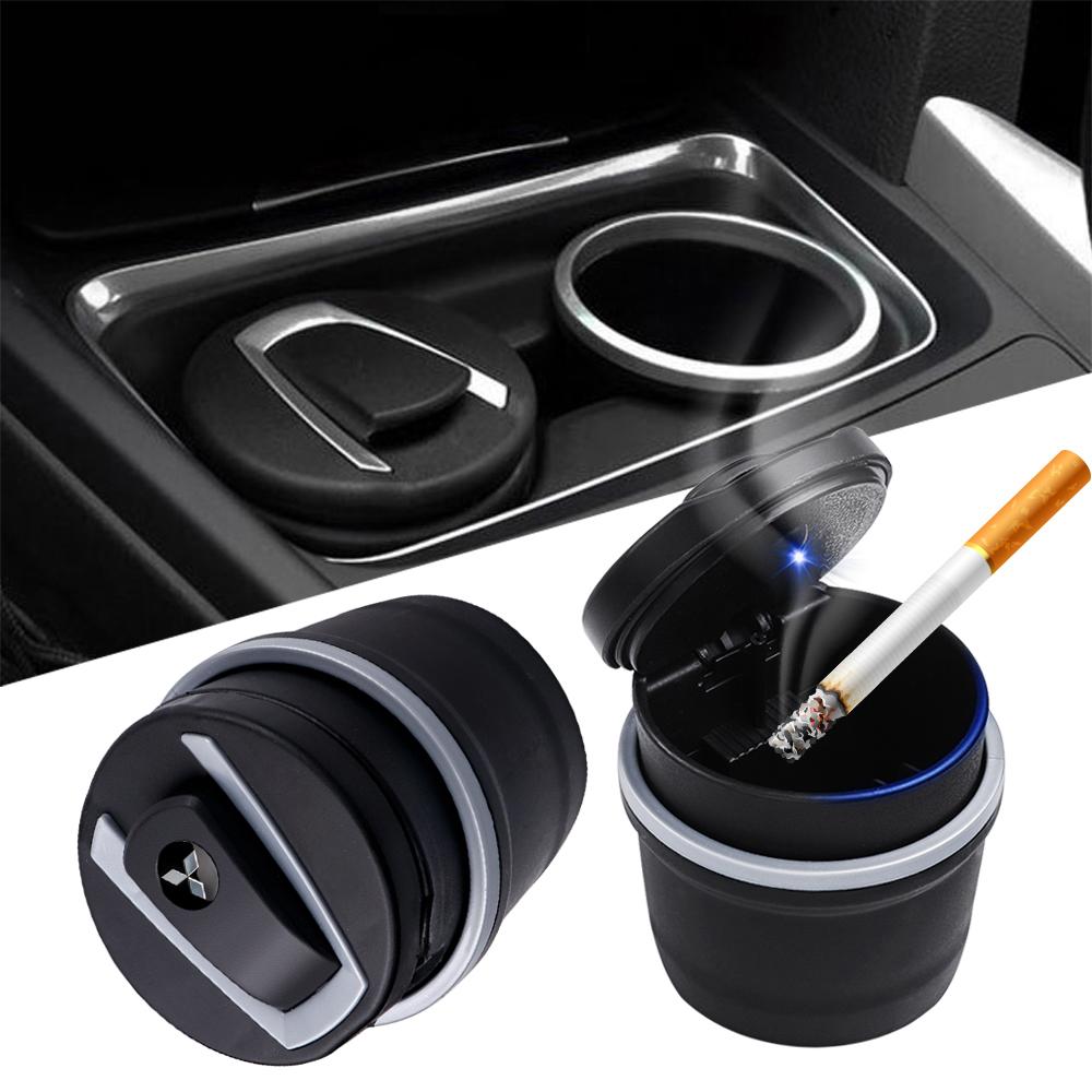 LED Car PortableAshtray Ashtray Automatic Indicator Light For Mitsubishi 9 Ralliart X L200 Colt Outlander Pajero Lancer Cross EX