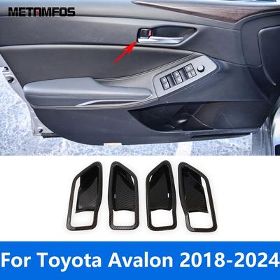 Автоаксессуары Для Toyota Avalon 2018 2024 Панель Накладка Накладки На Ручки Двери Салона Из Углеродного Волокна