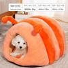 Гусеница Домик для питомца Зимнее теплое гнездо для кошки Милый домик для собаки Закрытое Нескользящее гнездо для кошки