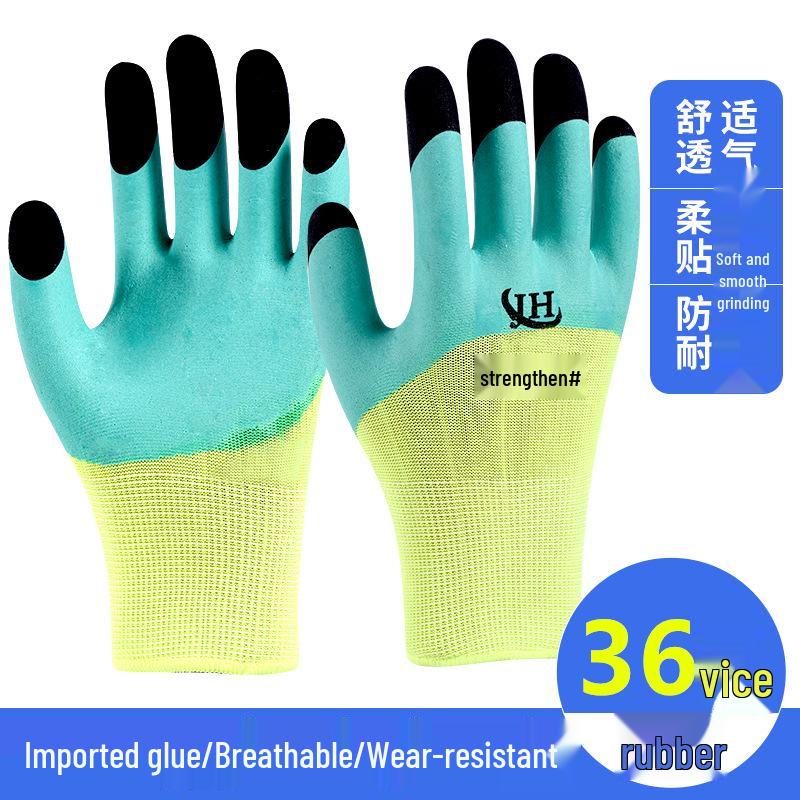 Durian Peeling Gloves: Waterproof, Anti-Cut, Anti-Stab, Non-Slip, Thickened Rubber Coating.