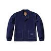 Lapel Single-Breasted Casual Jacket Unisex Jacket Navy-Blue Canvas A4147-EJ3
