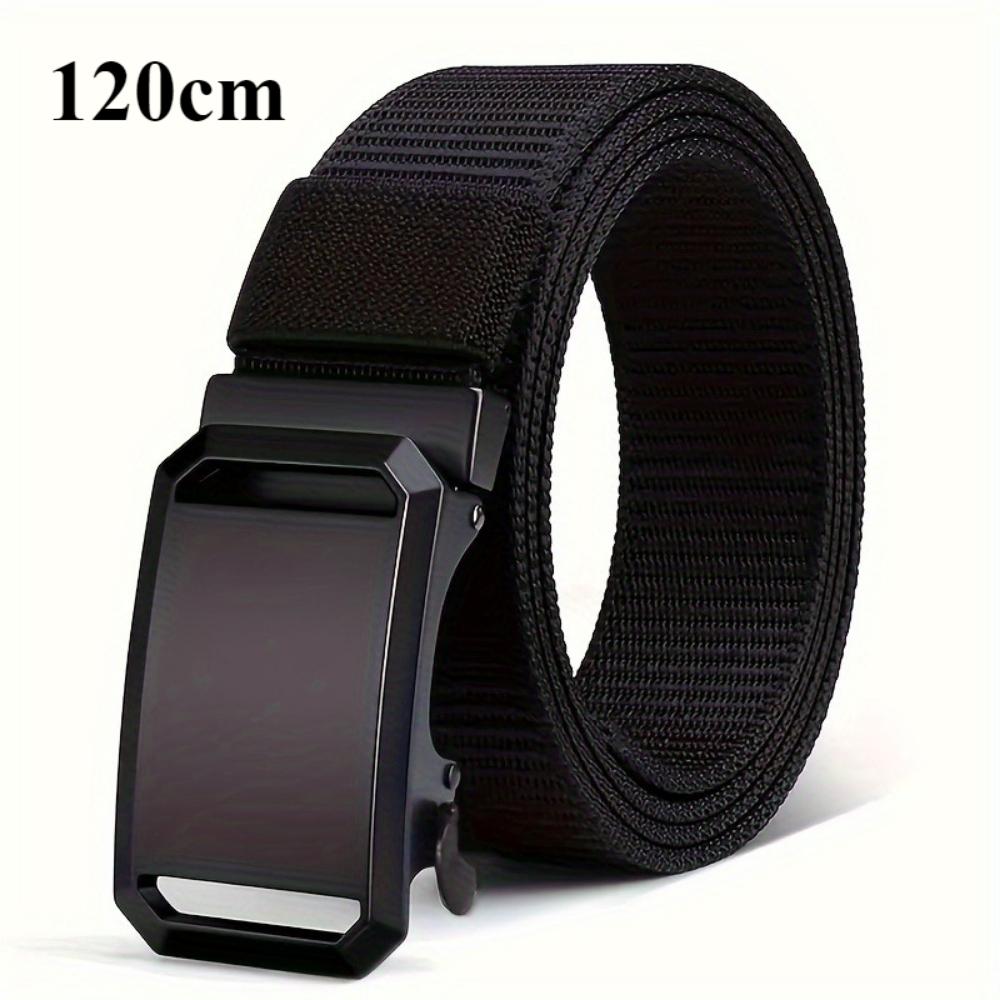 Мужской модный холщовый ремень с автоматической пряжкой - Идеально подходит для джинсов, активного отдыха и спортивных тренировок, Черный День святого Валентина