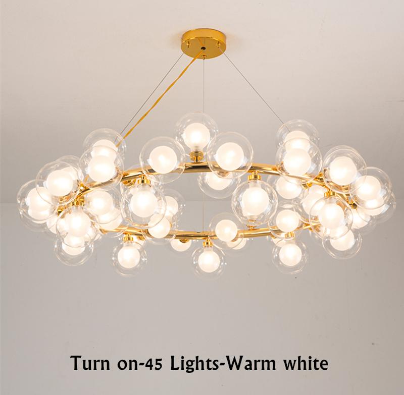 Современная креативная светодиодная люстра-пузырь, освещение для роскошной гостиной, столовой, подвесной светильник, стеклянный шар, подвесной светильник, декор дома