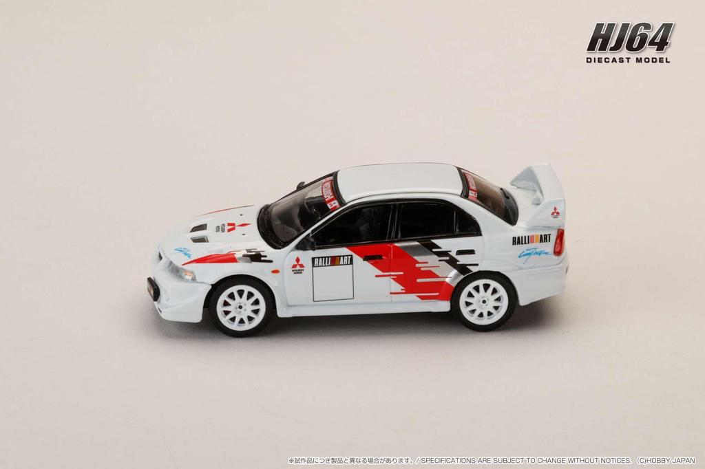 Mitsubishi LANCER RS EVOLUTION 6 2000 RALLIART Белый 1/64 (CP9A)