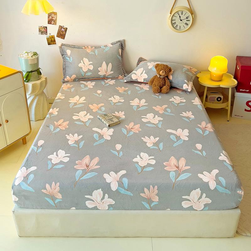 Простыня в мультяшном стиле, бархатное покрывало 120x200, зимняя простыня на резинке, приятная для кожи, простыни из постельного белья, драпа де литр (Нет наволочки)