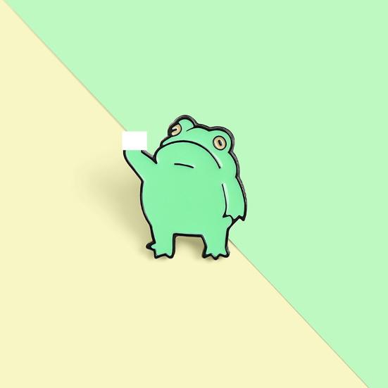 Брошь Талос, забавная брошь в стиле аниме из сплава, милая брошь в виде лягушки, мультяшного животного для детей