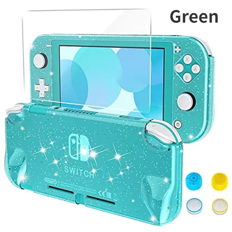 Съемный двухслойный защитный чехол для Nintendo Switch Lite с закаленной пленкой для экрана и 4 клавишами под большой палец