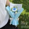 Ручной вязаный букет из роз пряжей - Элегантный подарок на выпускной, дни рождения и День матери