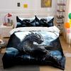 Black Dragon, Cloudy Sky. Bedding Sets Duvet Cover Sets Duvet Covers Pillowcases(1* Duvet Cover 2* Pillowcases Without Duvet Insert)
