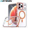 KEYSION Прозрачный магнитный чехол HD для MagSafe для iPhone 17 Pro Max Беспроводная зарядка Ударопрочный чехол для телефона для iPhone17 Air