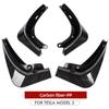 Автомобильные брызговики для Tesla Model Y 2023 2022 Защита крыла Переднее заднее колесо Брызговик Углеродное волокно ABS Без сверления