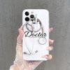Медицинский стетоскоп Чехол для телефона для iPhone 15 14 13 12 Mini 11 Pro XS Max X XR SE 6 7 8 Plus Мягкая силиконовая крышка