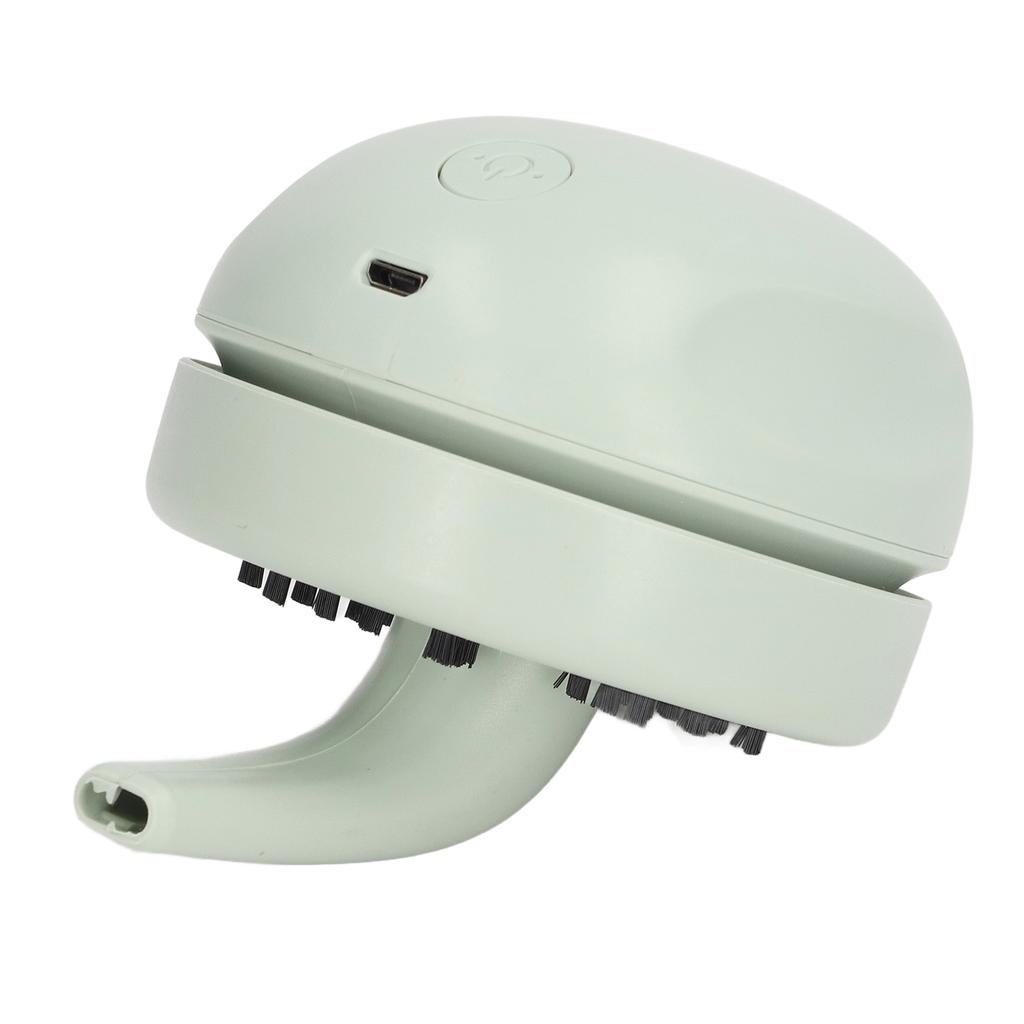 Table Vacuum Cleaner Green USB Rechargeable Detachable Nozzle Ergonomic Portable Low Noise Mini