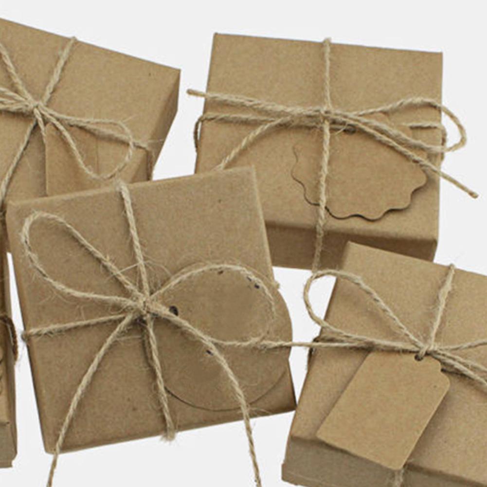 100 м в длину для садоводства, поделок, связывания, упаковки, льняной веревки, джутовой веревки, натуральной льняной шпагата, деревенской веревки, шнура, веревки, самодельной веревки