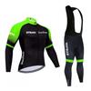 Men Women Cycling Jersey Set Long Sleeve Thermal Fleece Winter Bike Riding Outfit Road