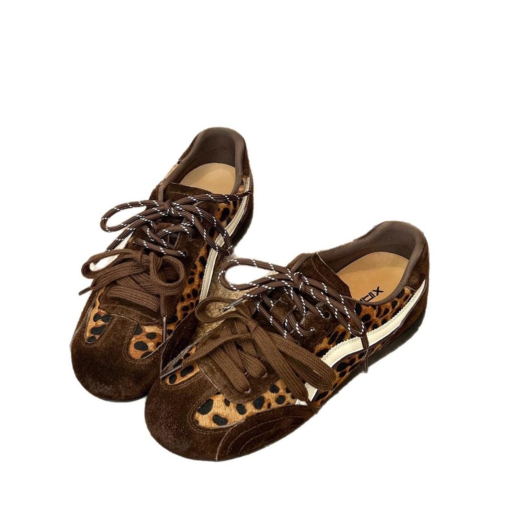 Внутренняя высота увеличена на 4 см~ Леопардовый принт универсальные ретро кроссовки для тренировок Форреста Гампа женские осень-зима 2025 новая спортивная обувь r