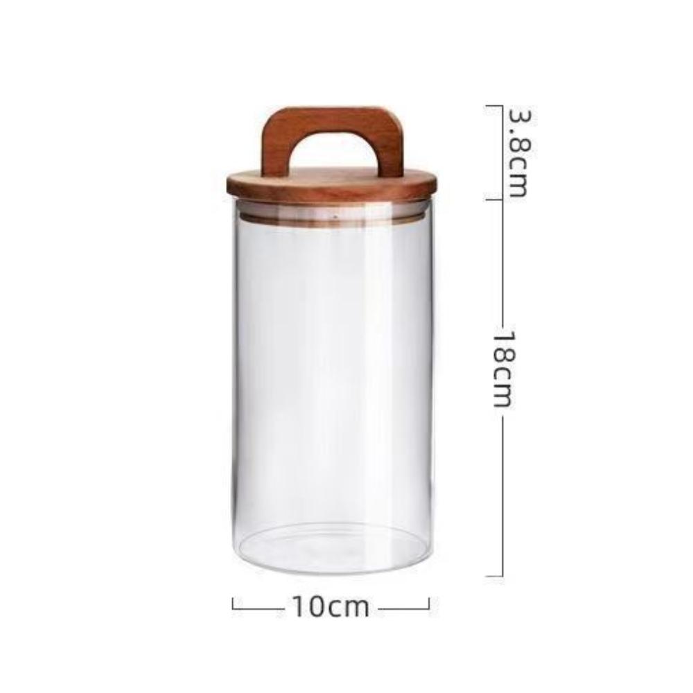 С ручкой Герметичный контейнер Стеклянный контейнер для хранения продуктов Кухонные бутылки для чая, кофе, зерен