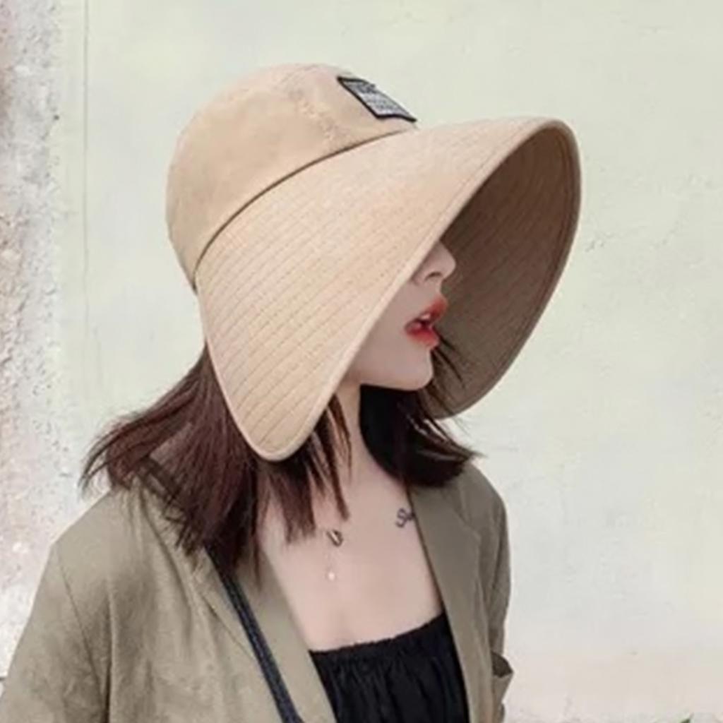 Женская пляжная шляпа от солнца с широкими полями, летняя уличная шляпа от солнца с защитой от УФ-лучей для рыбалки, кемпинга, путешествий