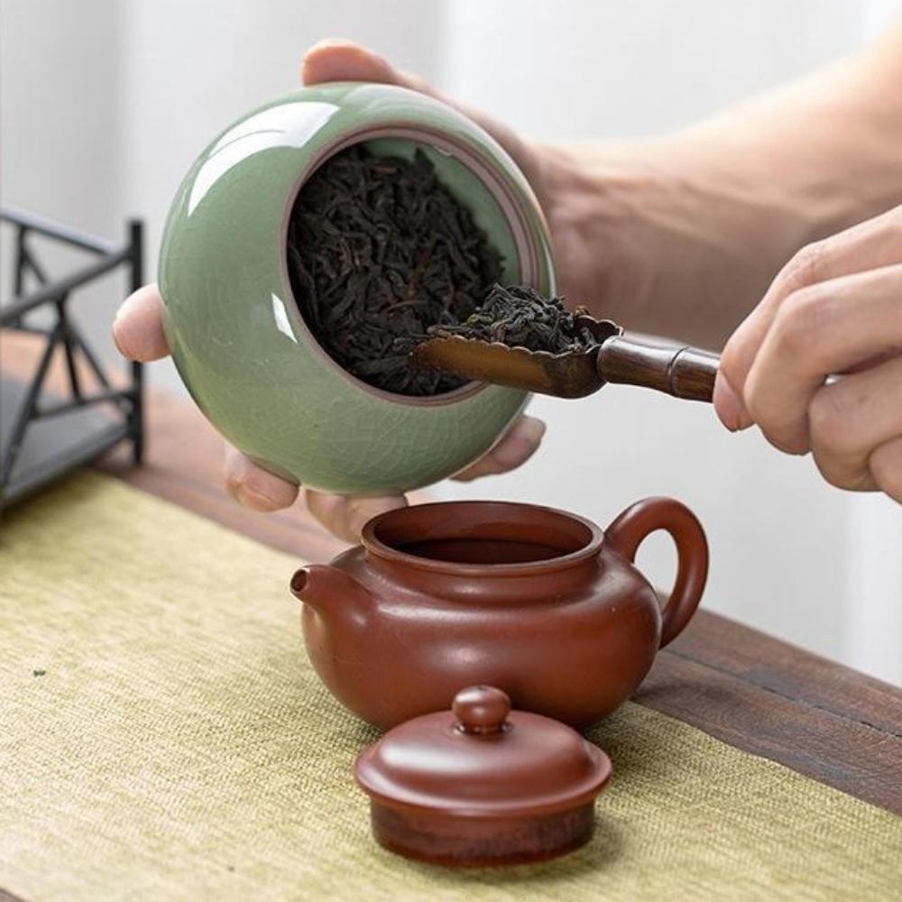 Sealed Storage Jar Ceramic Tea Storage Box Chinese Style Tea Canister Loose Leaf Tea