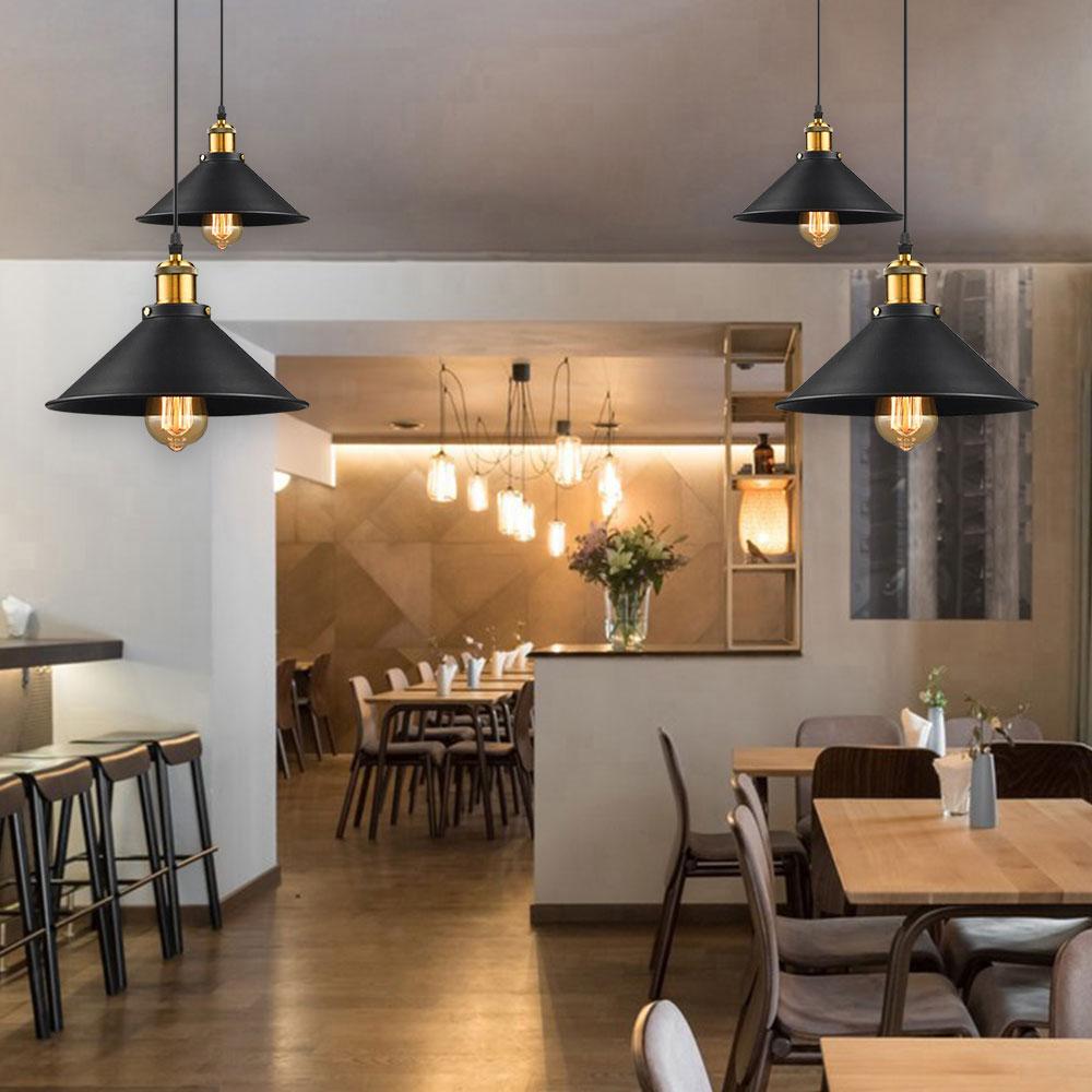 Винтажный подвесной светильник, украшение, винтажный промышленный ретро-подвесной светильник E27, абажур для кухни, столовой, спальни, домашнего освещения