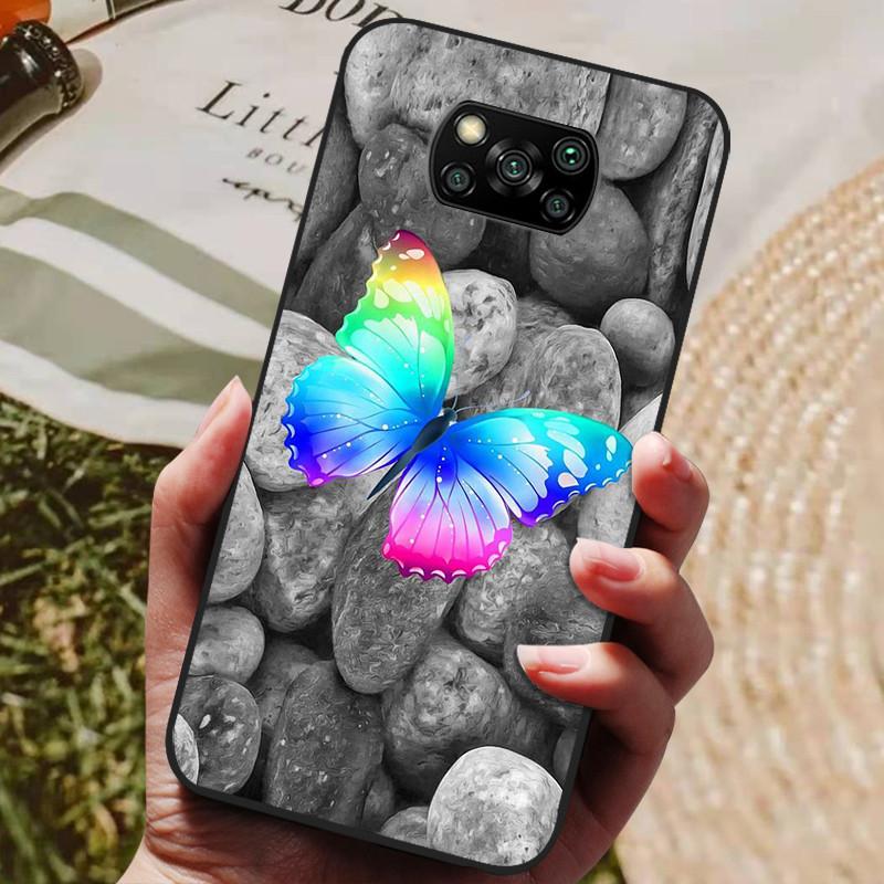 Чехол для Xiaomi Poco X3 Pro Мягкий силиконовый чехол из ТПУ для Poco X3 Pro X3Pro Чехол для телефона PocoX3 Pro Милый чехол-бампер с кошкой Защитный