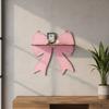 Pink Bow Wall Mounted Shelf Wooden Holder Wood Storage Rack Wall Storage Holder  Housewarming Gift