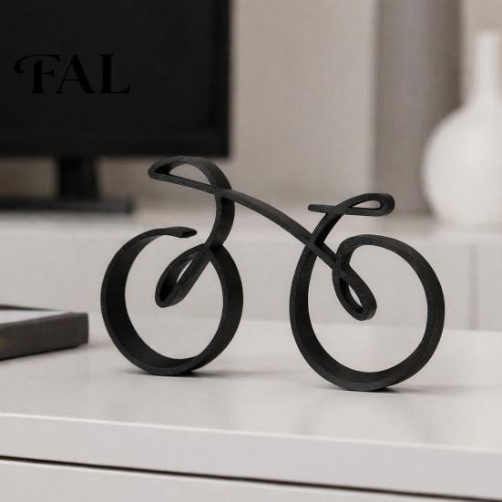 Abstract Bicycle Sculpture 3D Printed Ornament, Desktop Bike Sculpture, Creative Art Figurine, Modern Minimalist Cycling Decor for Home Office
