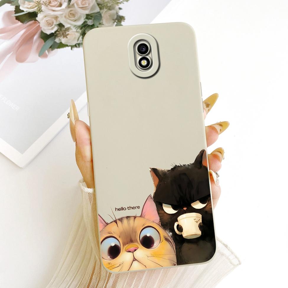 Clear For Samsung J7 Pro J730G Cover For Samsung Galaxy J7 2017 Case J730F Cute Cat Fashion Butterfly Funny Painted Casing