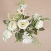 Plastic Artificial Rose Daisy Flowers Real Touch Fake Flower  Outdoor Garden Decor
