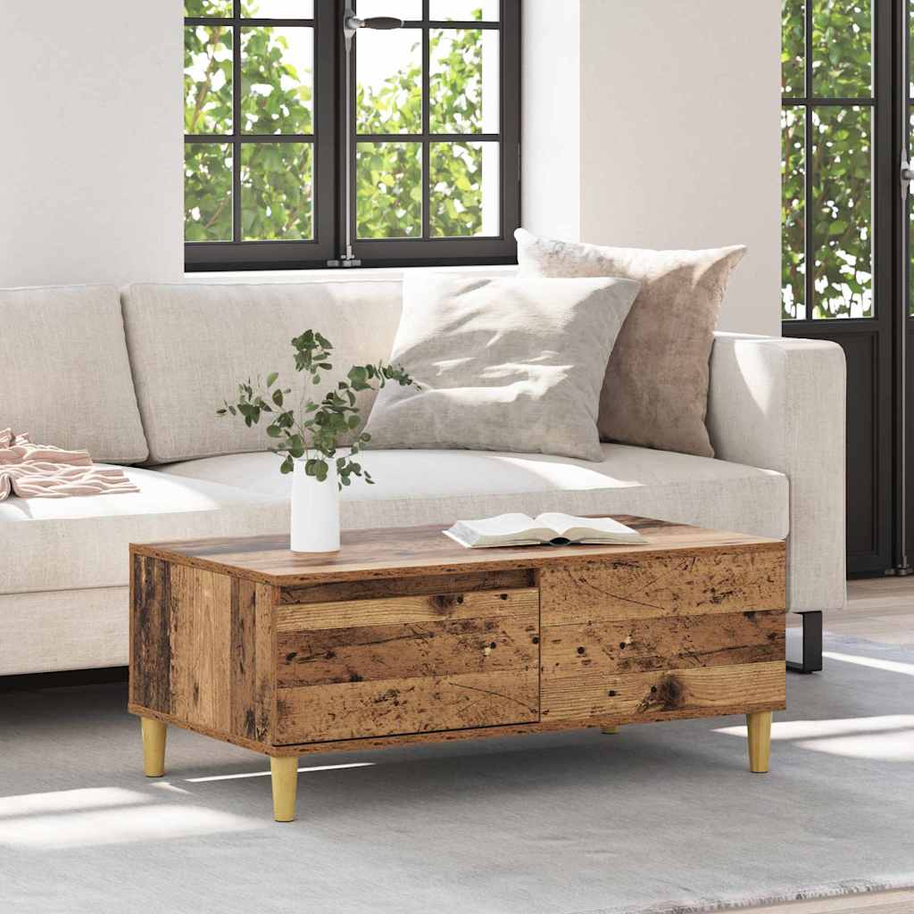 Coffee Table Reclaimed Wood 90 x 50 x 35 cm Engineered Wood