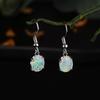 BLACK ANGEL New Natural Opal Gemstone Drop Earrings For Women 925 Silver Wedding Jewelry Earrings Party Gifts