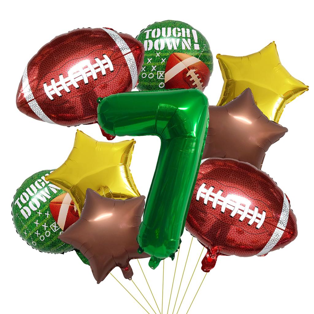 Rugby Balloon Set 32-inch Digital Children's Super Bowl Decorative Aluminum Film Balloon Scene Arrangement