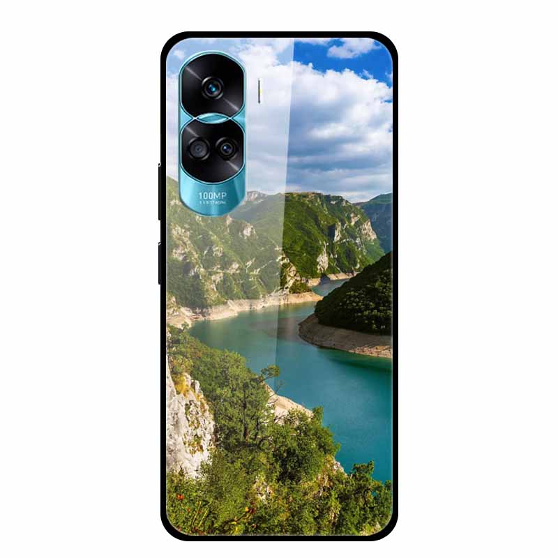 Чехол для Honor 90 Lite Honor90 Pro 5G Волк Кошки Закаленное Стекло Жесткие Чехлы для HuaWei HONOR 90 Pro 90Lite Защитный Роскошный Capa
