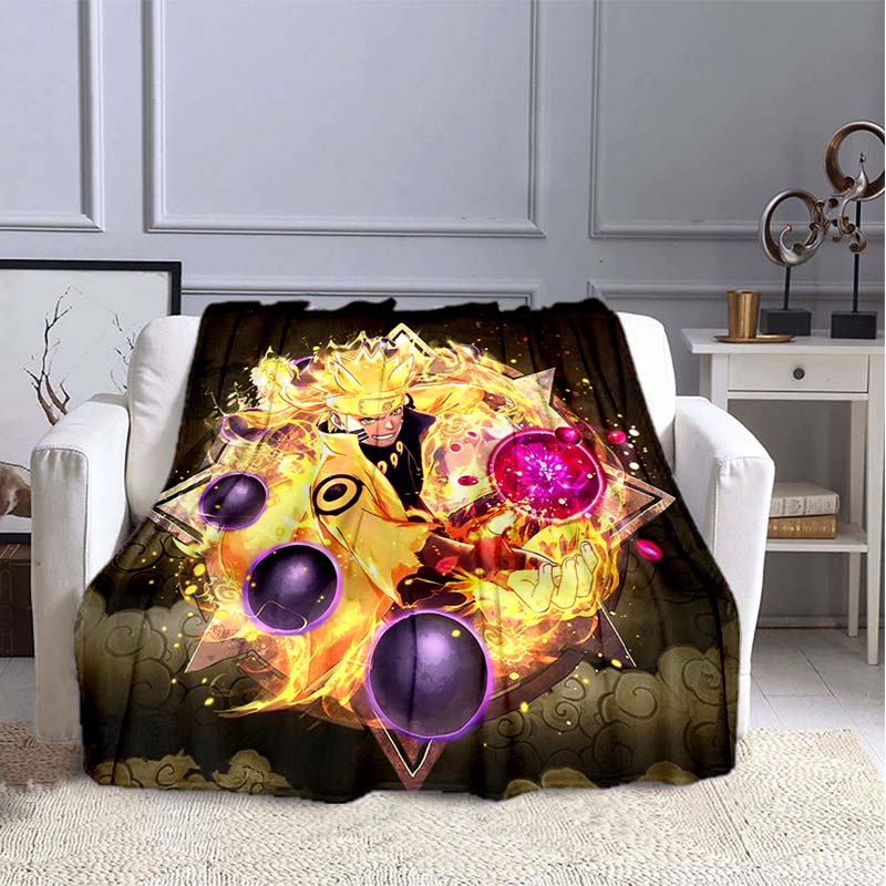 Cartoon Naruto 3D Printed Flannel Blanket for Beds Hiking Picnic Fashionable Bedspread Throw Blanket 30 Styles