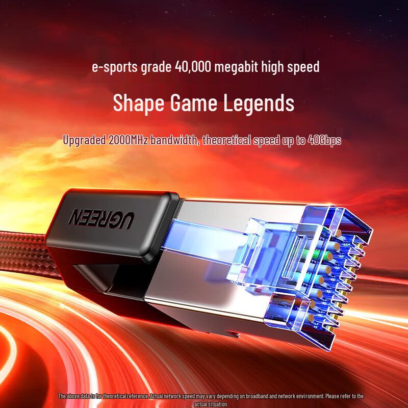 UGREEN Cat8 10 Gigabit Pure Copper Gaming Ethernet Cable